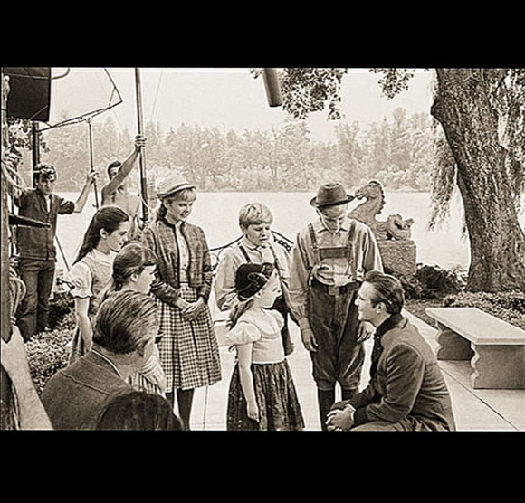 Behind the scenes at Leopoldskron with the lake in the background