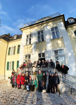 My fab group poses at the Trapp Villa