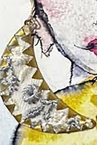 Blue Half-Moon Earrings ♥ AC Art