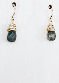  Labradorite Wrapped earrings ♥ AC Art