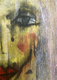 Pearl - original mixed media painting by Angela Cartwright