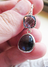 Sapphire Double Dot earrings ♥ AC Art 