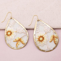 Ivory Floral Earring ♥ AC Art