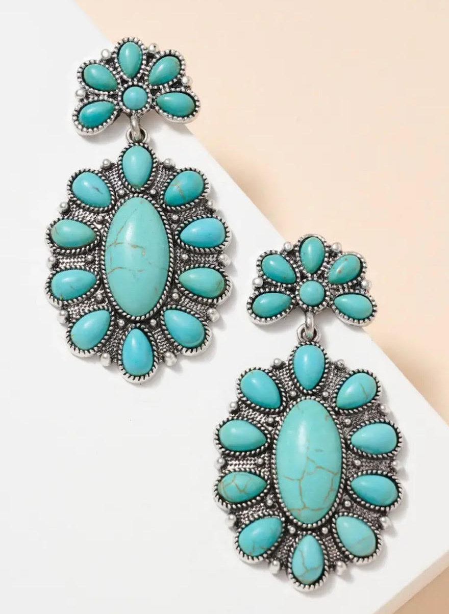 Florecer Earings Turqoise