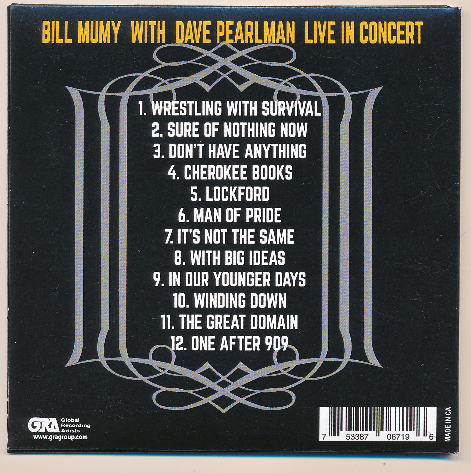 #46 Bill Mumy & Dave Pearlman - Live In Concert CD - Autographed