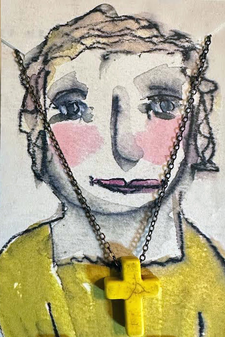Yellow Cross Necklace