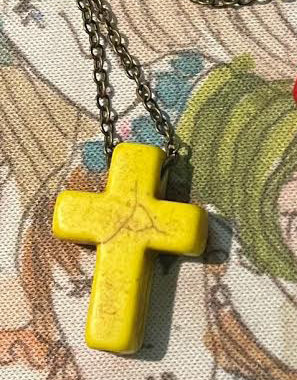 Yellow Cross Necklace