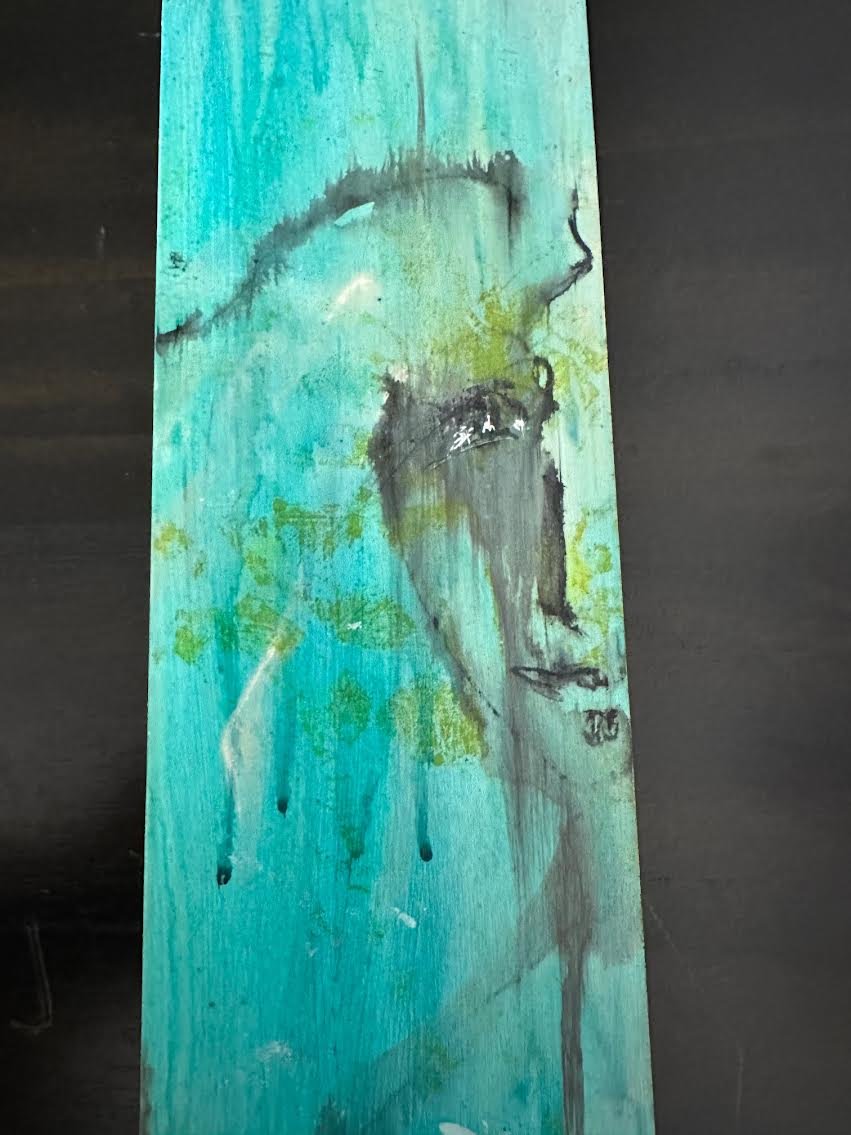 Michelle - original mixed media painting by Angela Cartwright