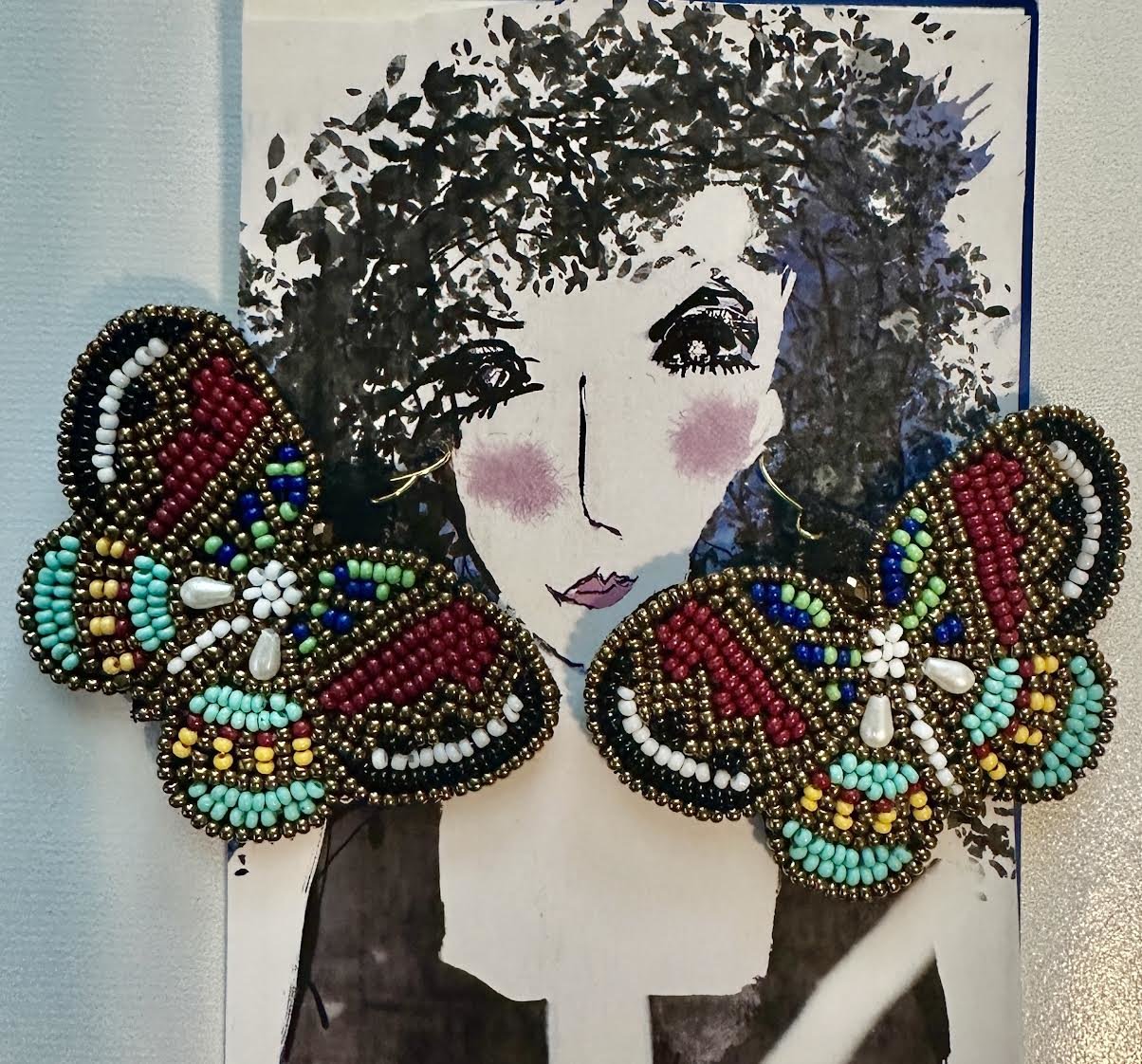 Bright Wings Butterfly Earrings + AC art ♥