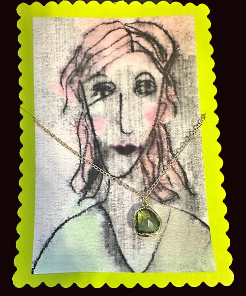 Peridot Dot Necklace ♥ AC Art