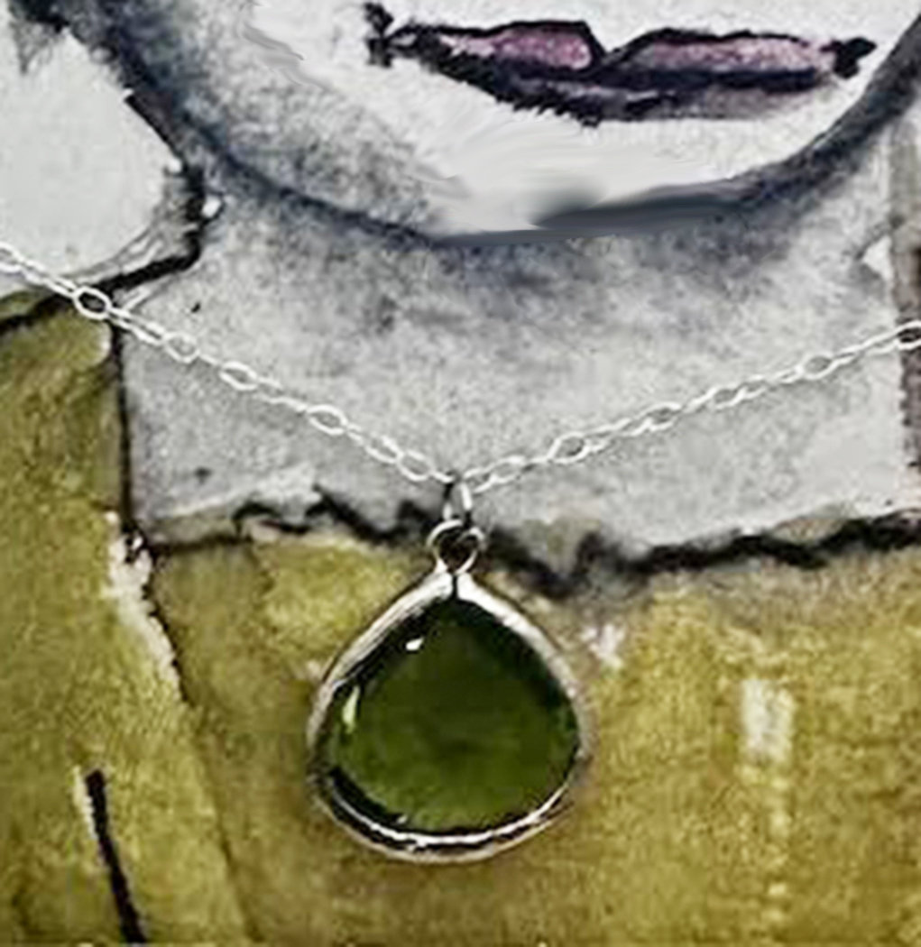 Peridot Dot Necklace ♥ AC Art