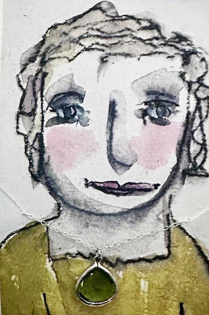 Peridot Dot Necklace ♥ AC Art