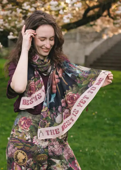 Make A Wish Floral Scarf