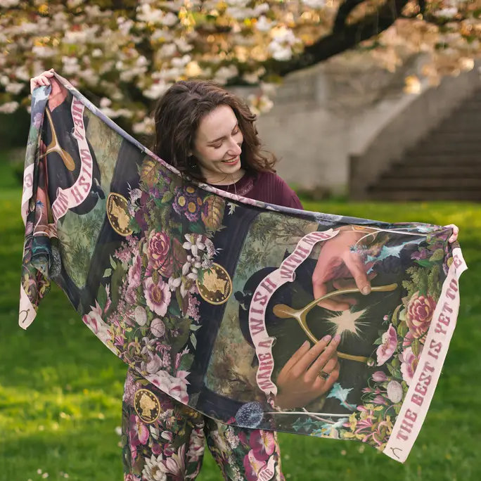 Make A Wish Floral Scarf