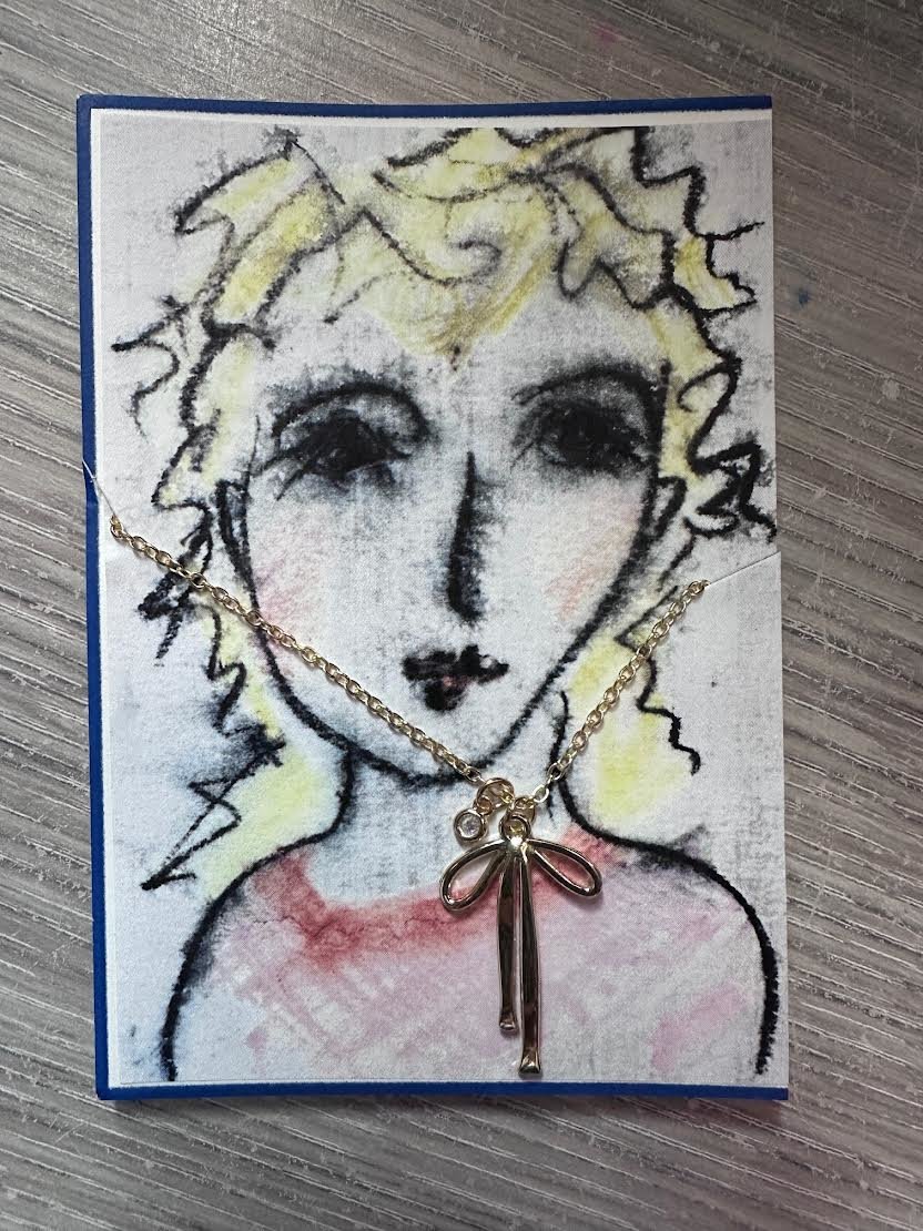 Melted Bow Crystal Necklace  ♥ AC Art