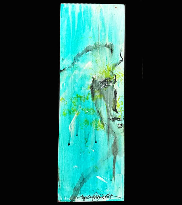 Michelle - original mixed media painting by Angela Cartwright