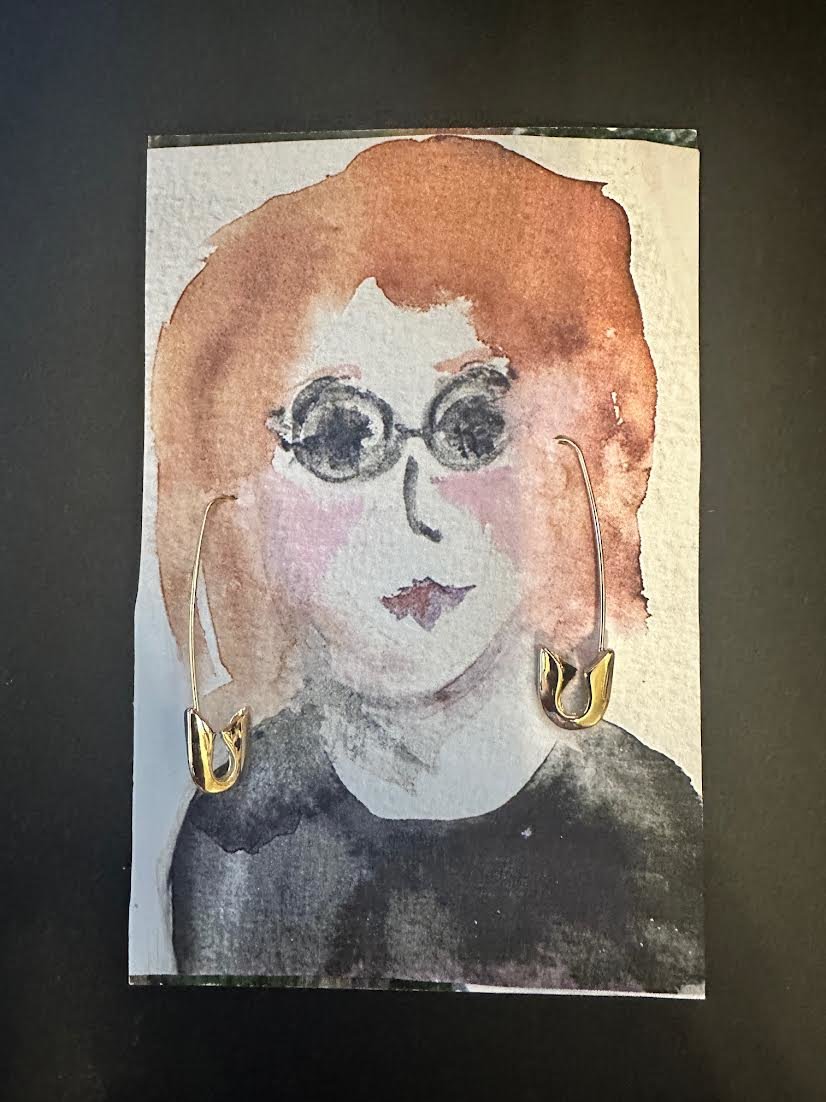 Safety Pin Earrings & AC Art ♥