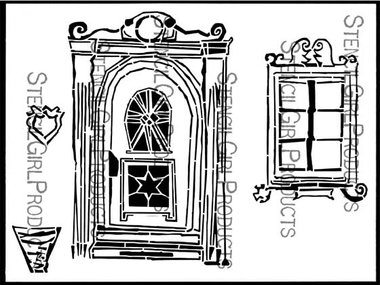 AC Stencil-Edelweiss Door & Window