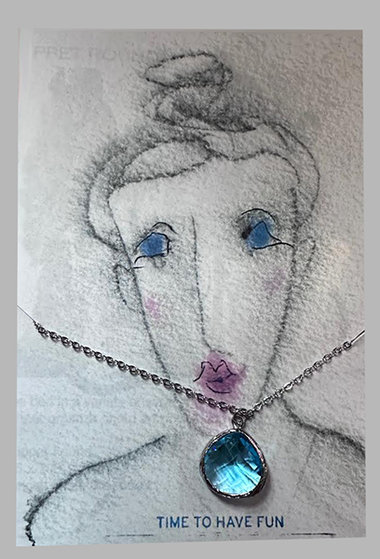 Aqua Dot Necklace ♥ AC Art