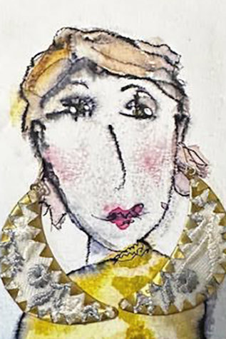 Blue Half-Moon Earrings ♥ AC Art