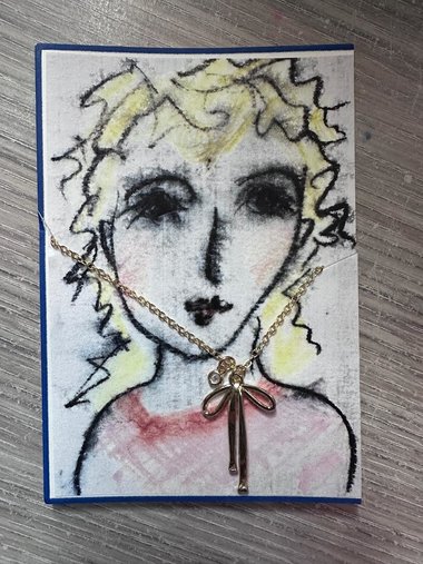 Melted Bow Crystal Necklace  ♥ AC Art