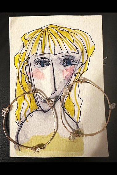 Stargazer earrings ♥ & AC art